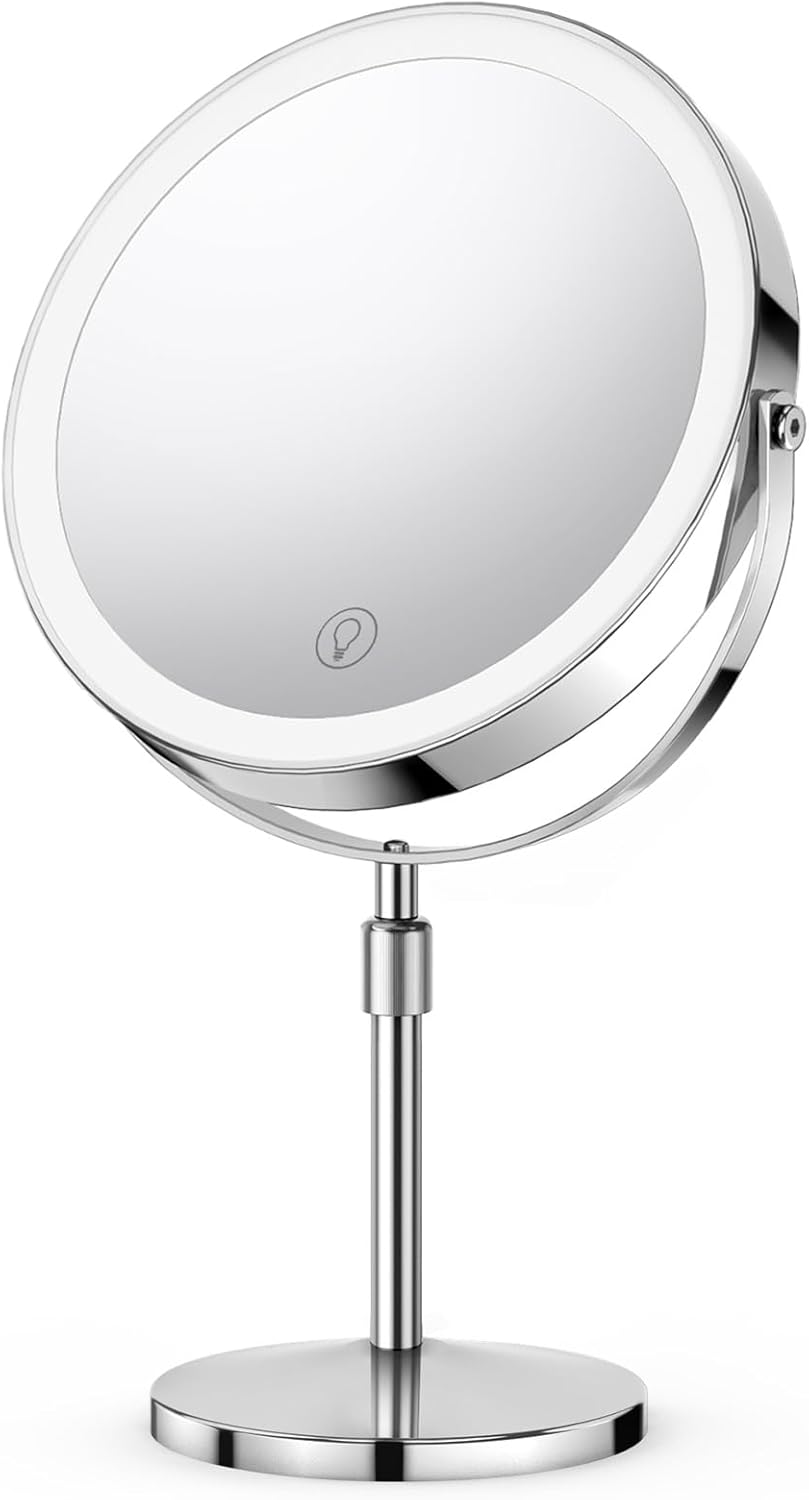9ft Lighted Makeup Mirror with 3 Color Modes and 10X Magnification