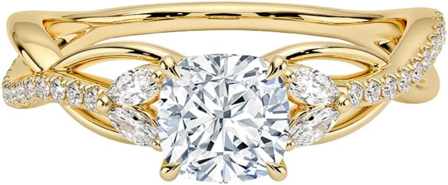 1-3 CT Moissanite Engagement Ring - Handcrafted Elegance
