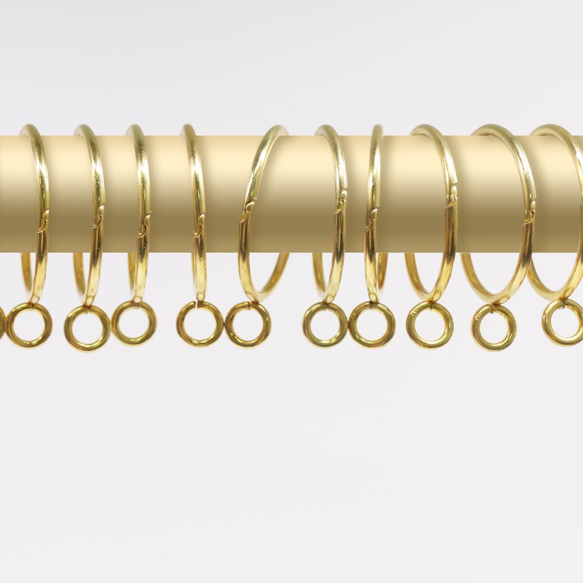 Coideal Gold Drapery Rings - Set of 20, 1.5 Inch Openable Loops