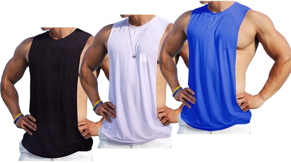 Men's Sleeveless Muscle Stringer Tank Top for Gym Training