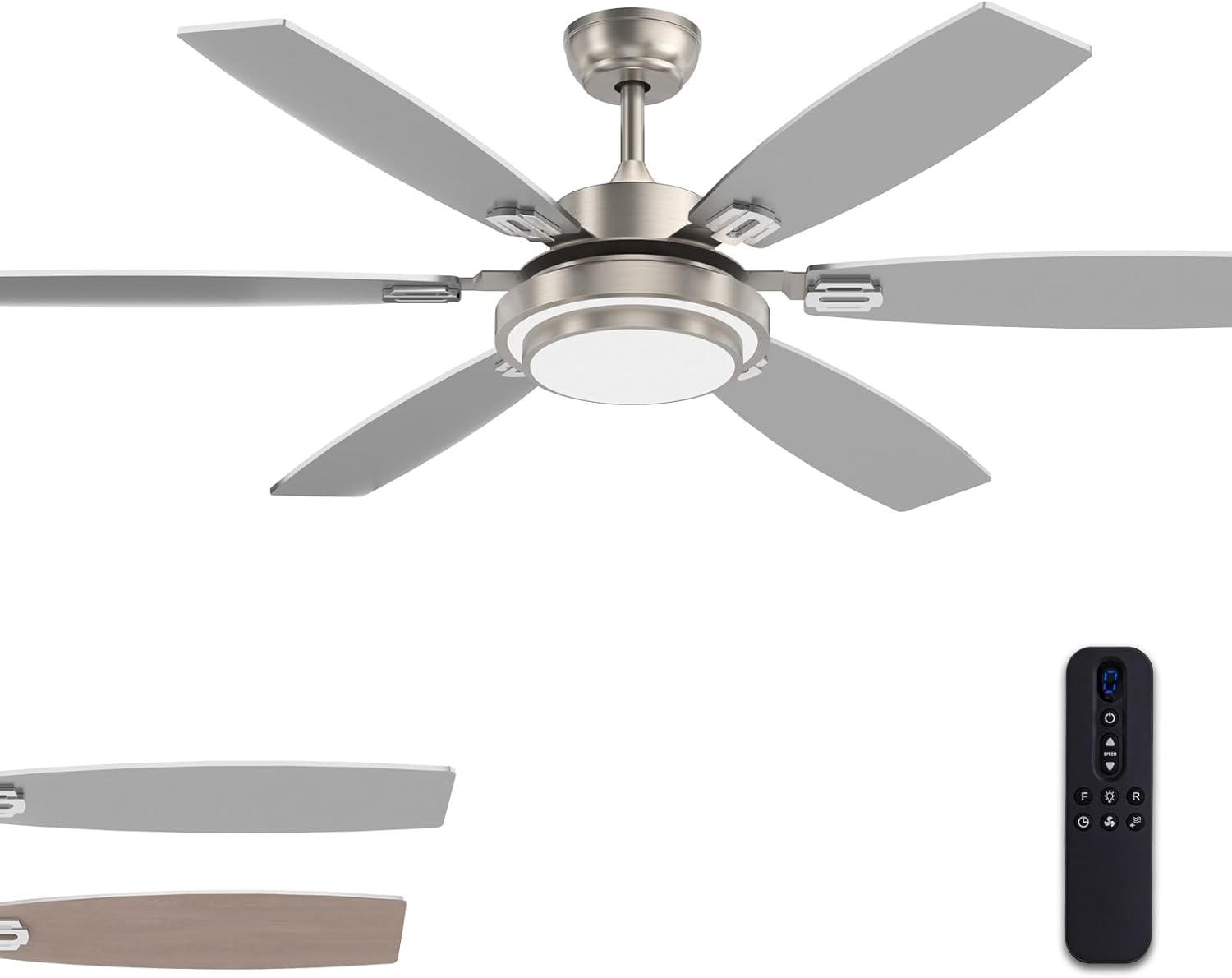 60 Inch Large Ceiling Fan with Lights and Remote Control Features