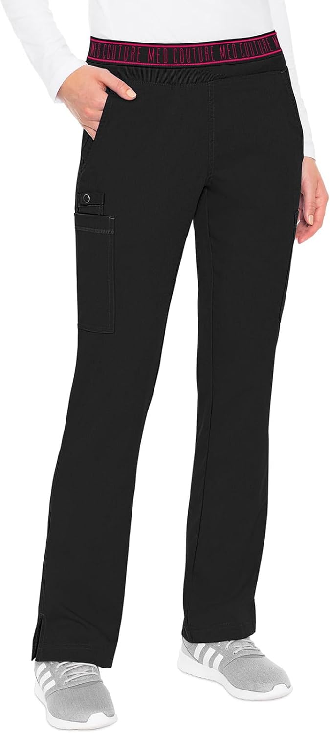 Med Couture Women's Yoga Pull-On Pant with 7 Pockets for Comfort