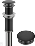 KRAUS Bathroom Sink Pop-Up Drain Assembly Matte Black - Extended