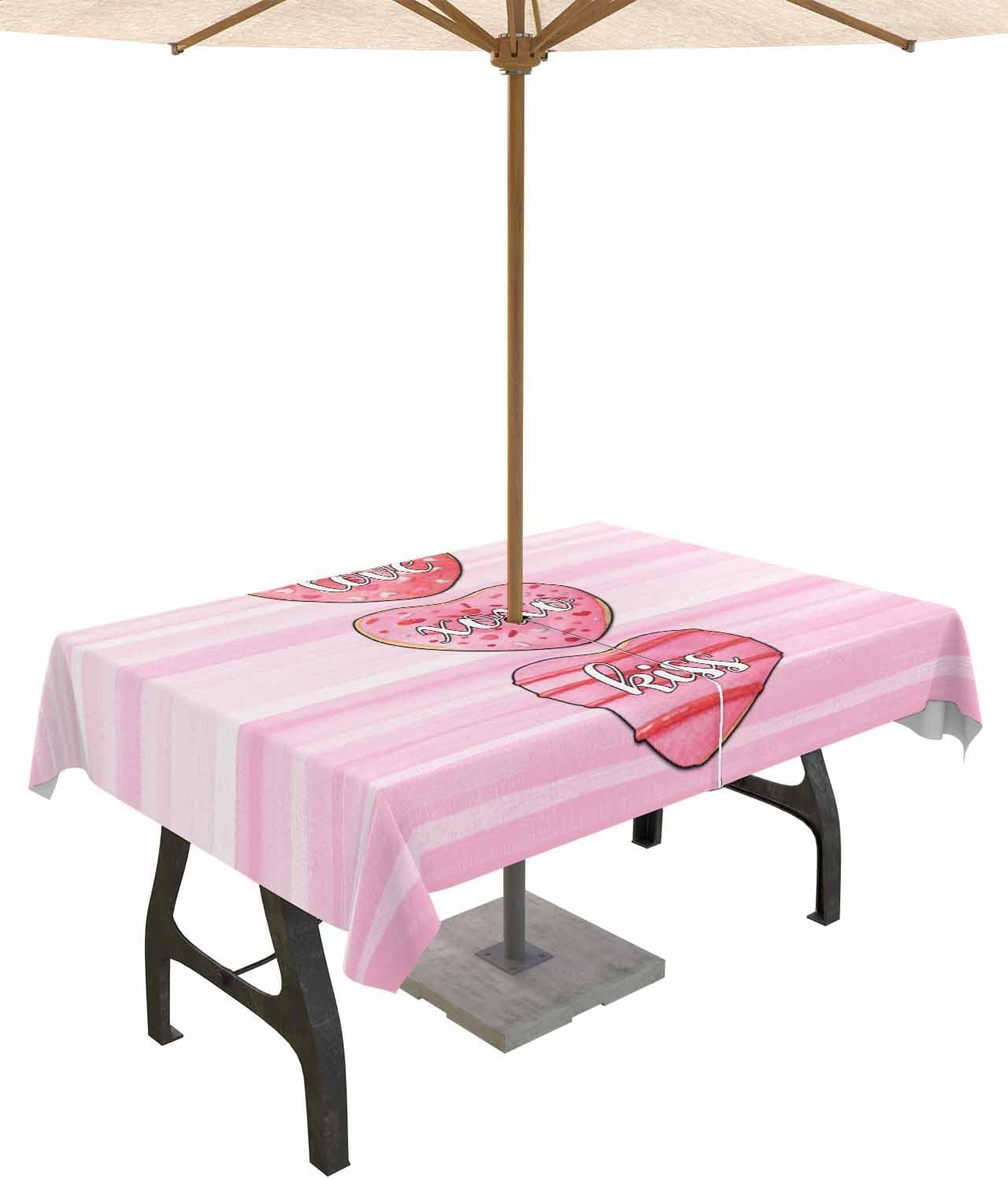 Heart-shaped Doughnut Tablecloth for Patio Dining | Ruian Store