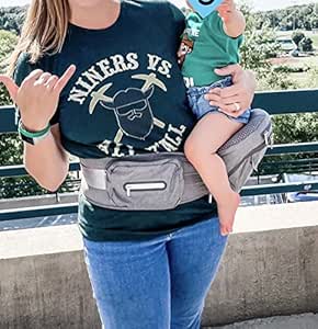 Bebamour Hip Seat Baby Carrier with Adjustable Strap and Pocket