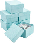 Kraft Cardboard Watch Gift Box 6 Pack - Pale Turquoise, Compact Gift