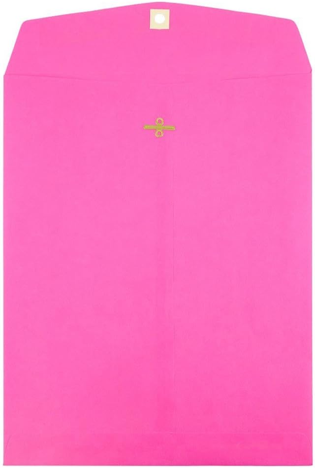 JAM PAPER Ultra Fuchsia Pink Envelopes with Clasp Closure