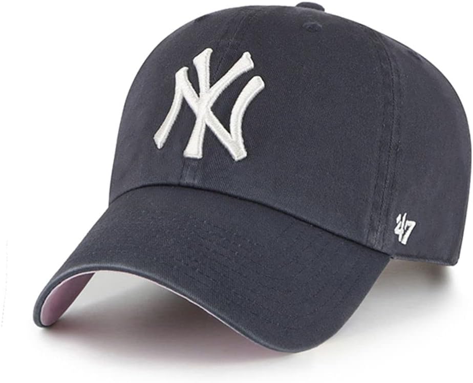 47 MLB Womens Clean Up Cap - Vintage Navy/White/Pink Style