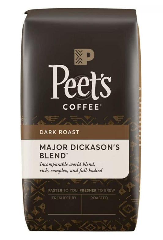 Peet's Major Dickason's Blend Whole Bean 32oz x2 - Bold Dark Roast