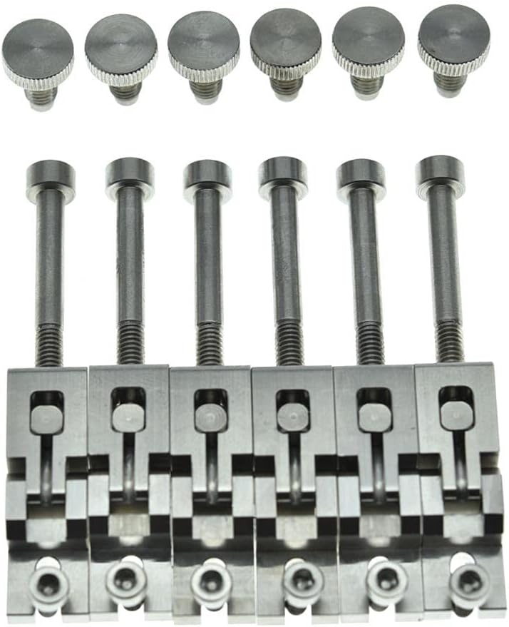 KAISH Guitar Stainless Steel Double Locking Tremolo Bridge Saddles