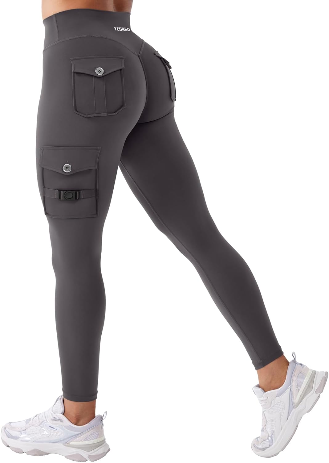 YEOREO CoreFlex Workout Cargo Leggings for Women with Pockets