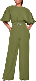 Elegant Jumpsuit for Women Plus Size Wide Leg - Dressy One Piece Soft