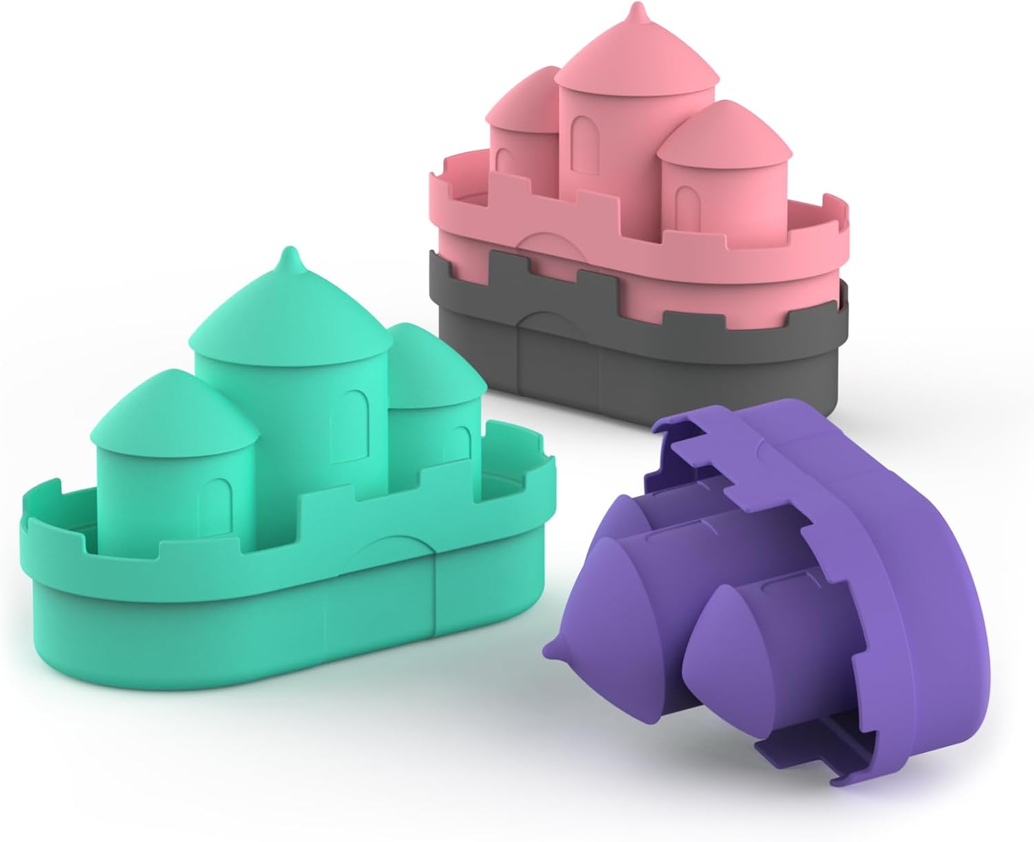 Float & Play: Silicone Bath Toy Set - 4 Castles
