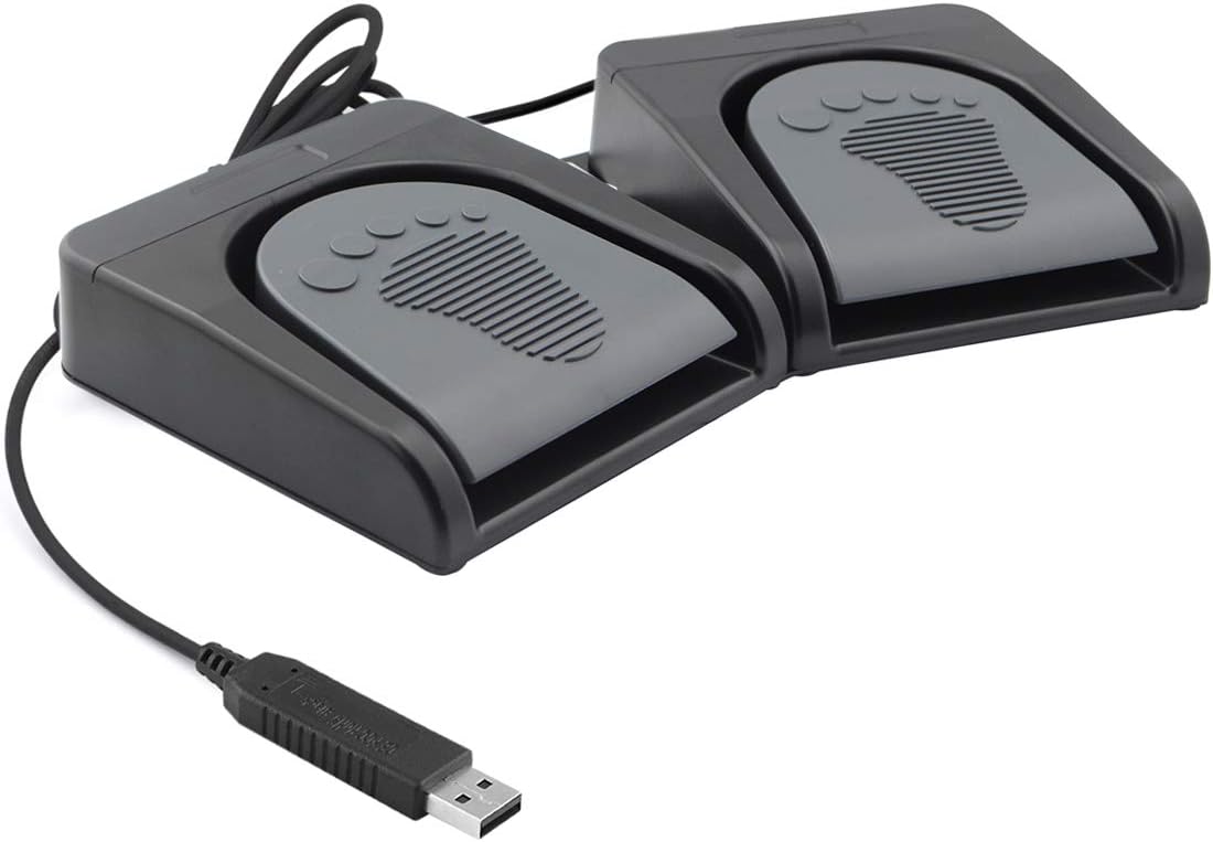 iKKEGOL Upgraded USB Double Pedal Assembly for Gaming and More