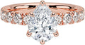 Moissanite Pear Solitaire Engagement Ring Colorless VVS1 - Twisted
