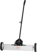 50Lbs Rolling Magnetic Sweeper 24-in Push-Type - Heavy Duty Pickup