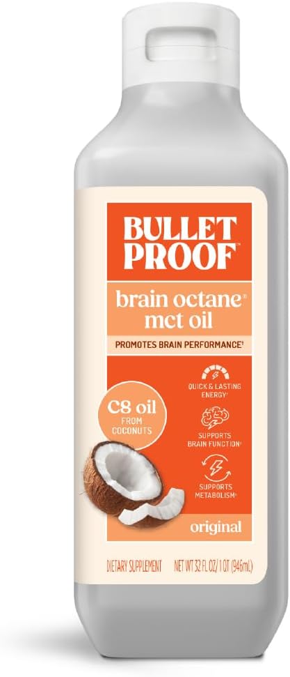 Bulletproof Brain Octane C8 MCT Oil for Sustained Energy Boost