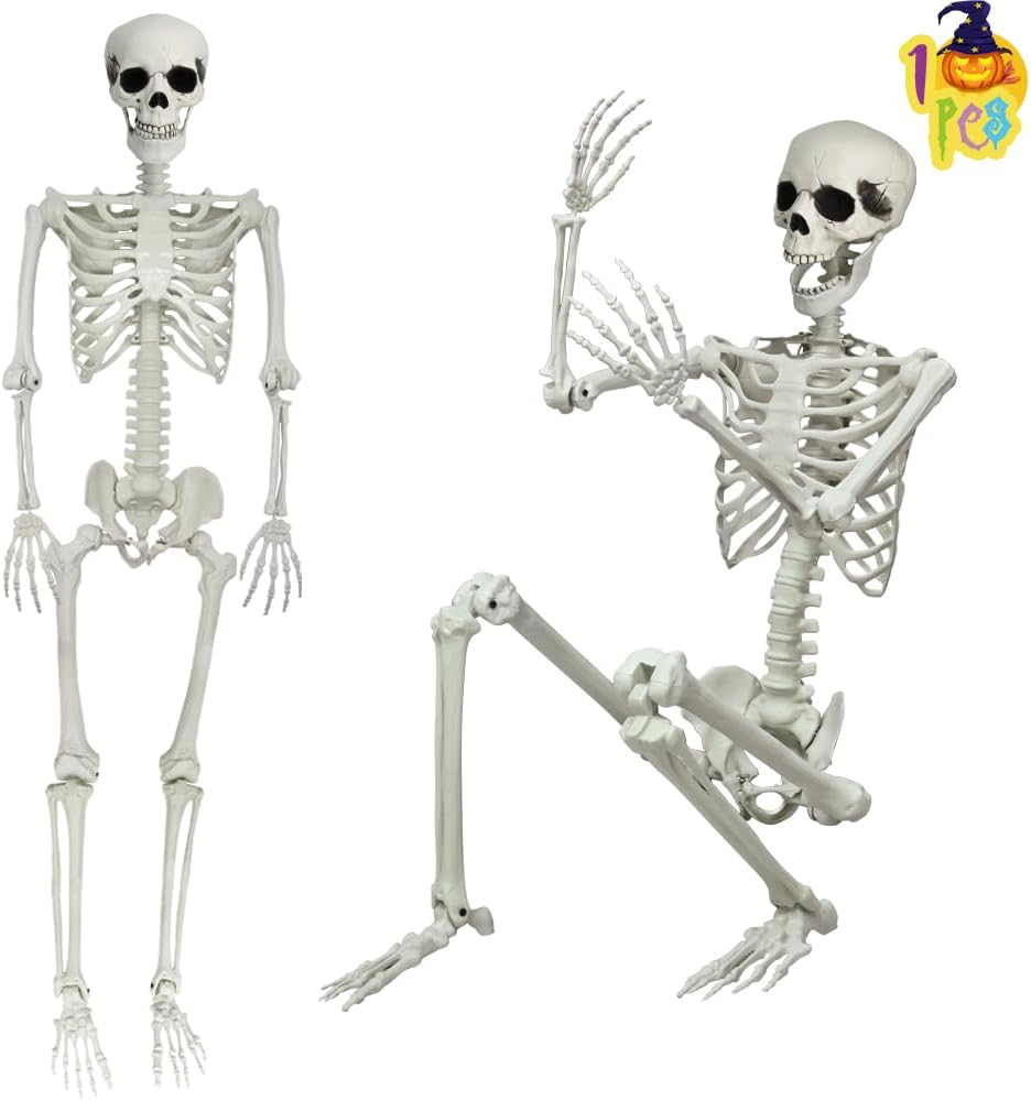 Posable Halloween Skeletons for Spooky Decorations and Fun