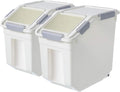 LISM 2 Pack Dog Food Storage Container with Scoop - Airtight 15 LB