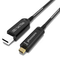 USB A to C Plenum Rated Fiber Optical 10Gbps Cable 50FT - Reliable