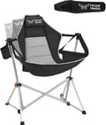 Hammock Camping Chair Folding Swing Chair with Headrest & Cup Holder