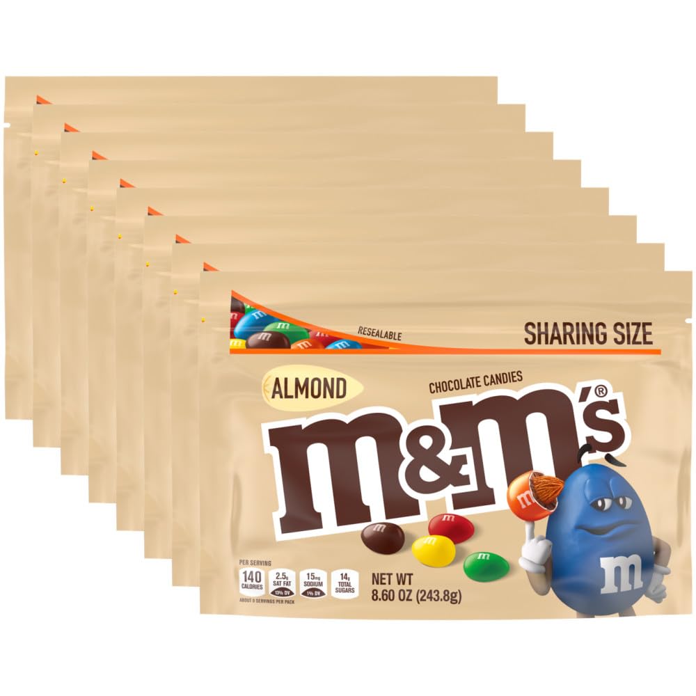 M&Ms Almond Milk Chocolate Candy Bulk Pack for Sharing Fun