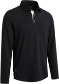 Mens Long and Short Sleeve Polo Shirts Pocket Casual Cotton Blend Our
