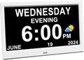 AINFTIME DST Clock with Day and Date for Elderly - Extra Large 10.1 in