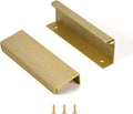 Edge Finger Pull for Cabinets 3-3/4in CC - Modern Brushed Brass