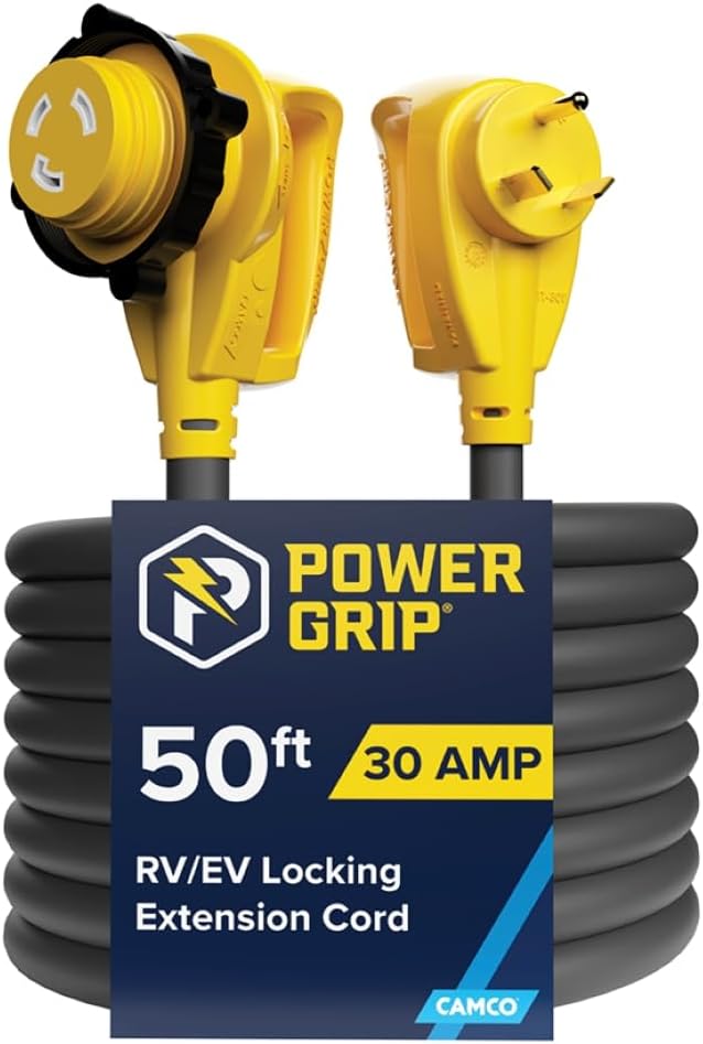 Power Grip 50-Ft 30 Amp RV Extension Cord for Reliable Power