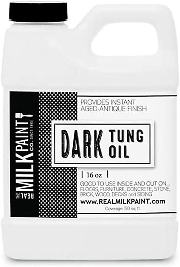 Dark Tung Oil for Wood Finishing - 100% Pure and Waterproof