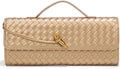 Trendy Woven Evening Clutch for Women PU Leather - Compact Satchel