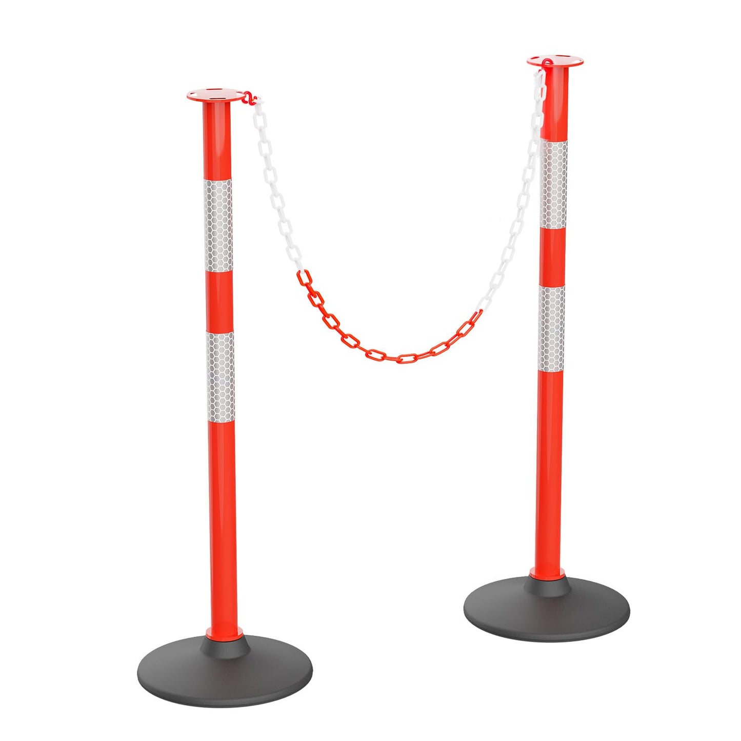 RoadHero Traffic Delineator Post Set for Safety and Visibility