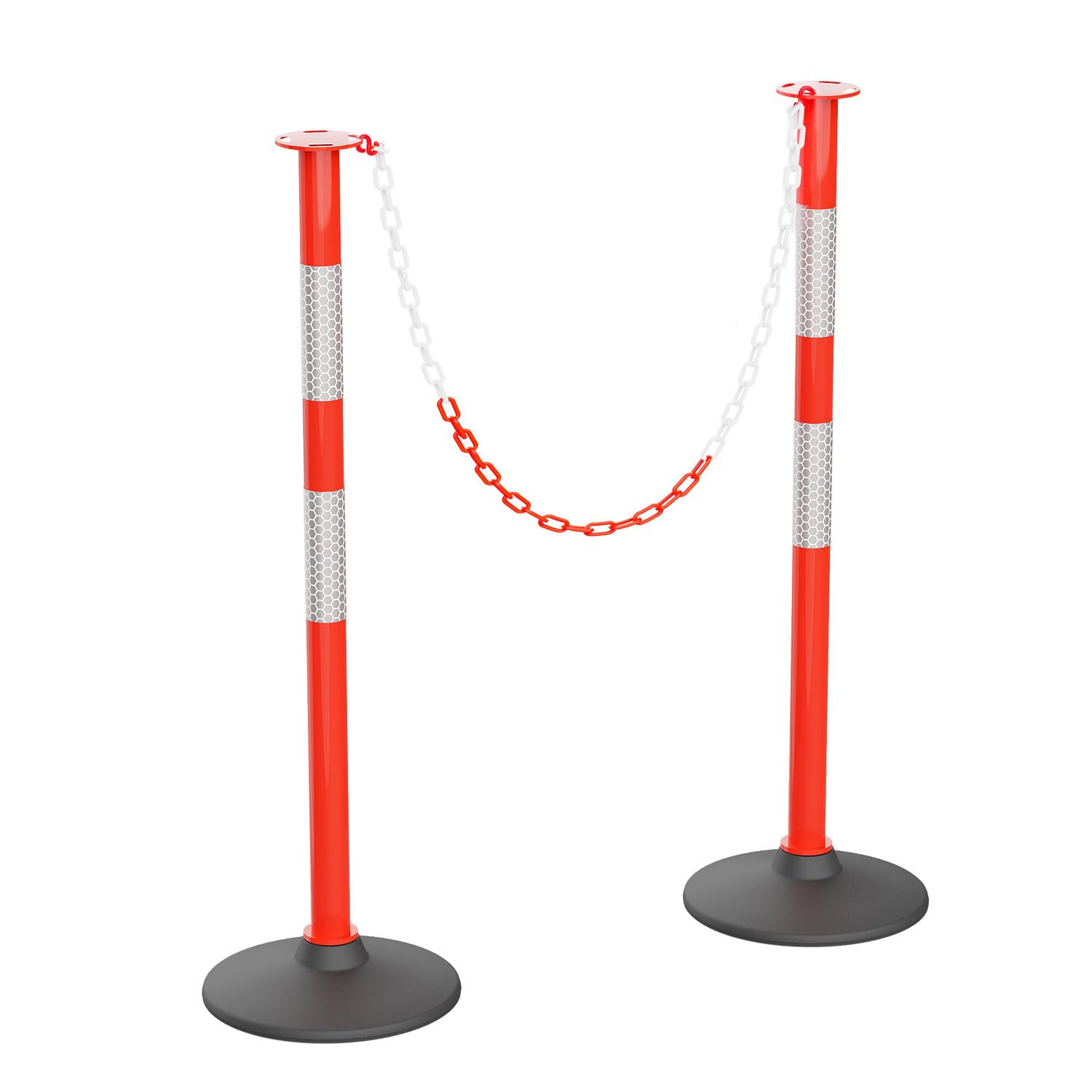 RoadHero Traffic Delineator Post Set for Safety and Visibility