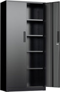 INTERGREAT Metal Garage Storage Cabinet with Lock and Shelves