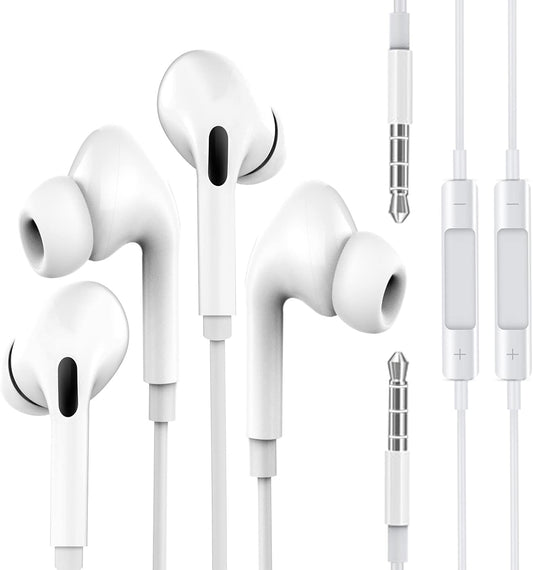 HOYULLI 3.5mm Jack Wired Headset 2Pack - Crystal Clear Sound!