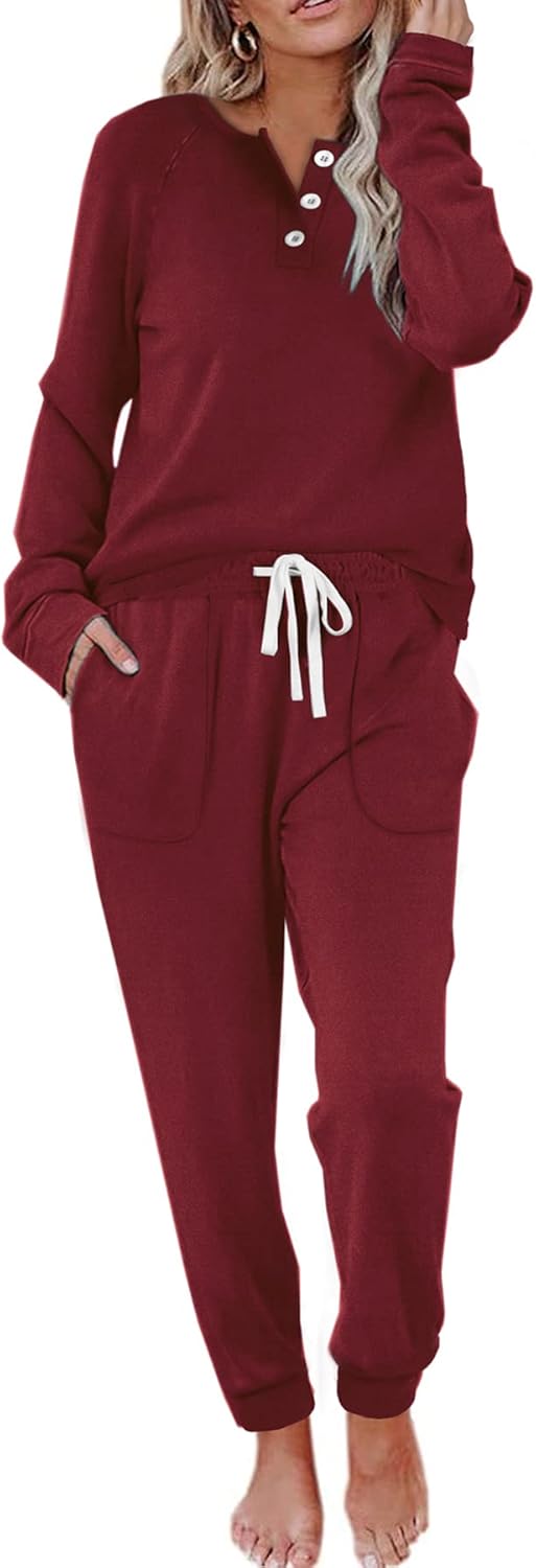 WIHOLL Two Piece Outfits for Women Lounge Sets with Pockets