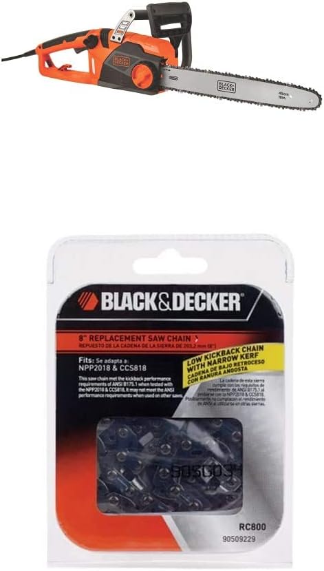 BLACK+DECKER Electric Chainsaw with 15 Amp Motor for Cutting