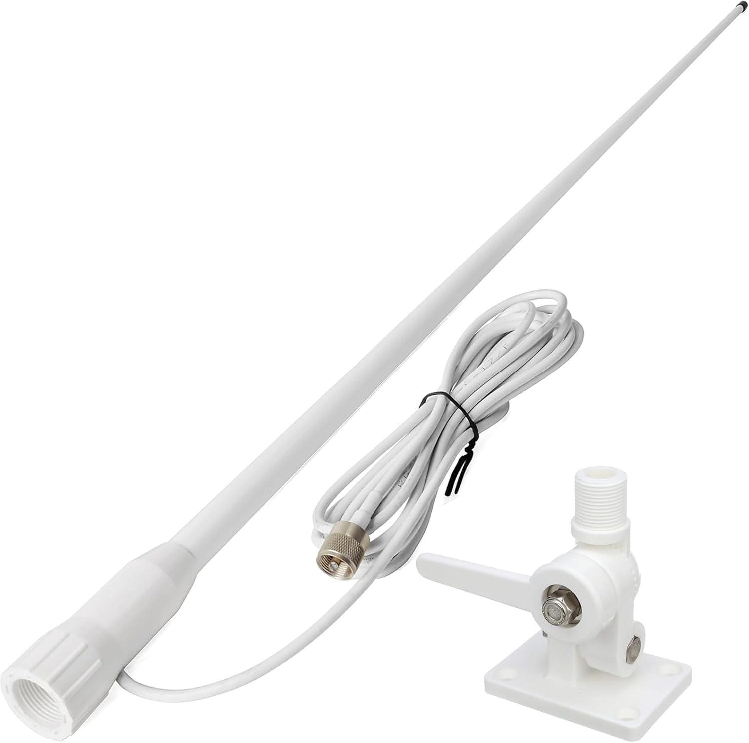 HYS VHF Marine Antenna Waterproof 3DBI 43.3in Fiberglass Antenna