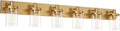 Gold Bathroom Vanity Light 48in 6-Light Farmhouse Vanity - Elegant