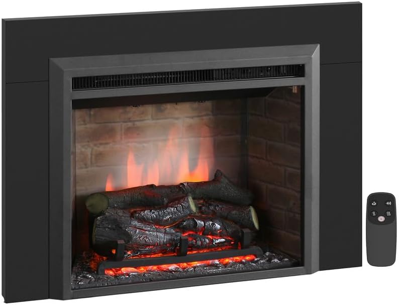 PuraFlame Western 23in Electric Fireplace Insert with Remote Control