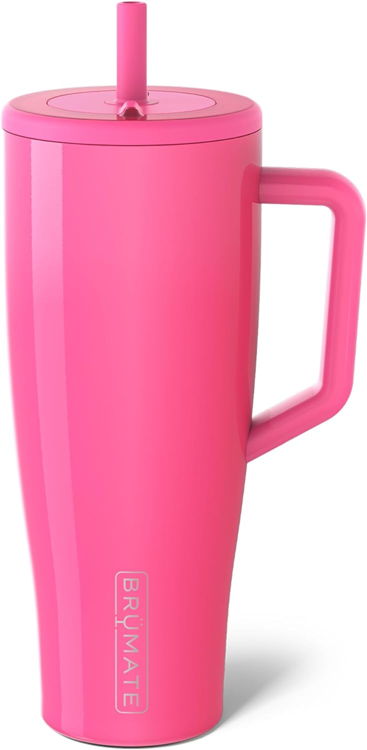 Leakproof 40oz Insulated Tumbler | Handle & Straw | Stainless Steel