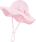 Baby Sun Hat Toddler Girl Beach Hat UPF 50+ - Adjustable Wide Brim