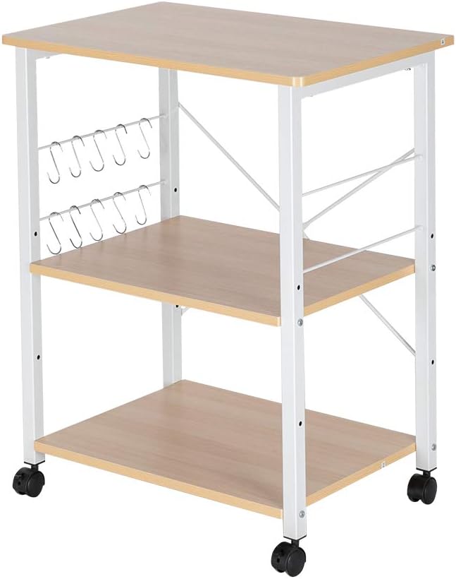 3-Tier Rolling Kitchen Cart: Mobile Storage Efficiency 