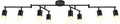 Black Track Lighting Fixture Ceiling 8-Light Rotatable Track Light Kit