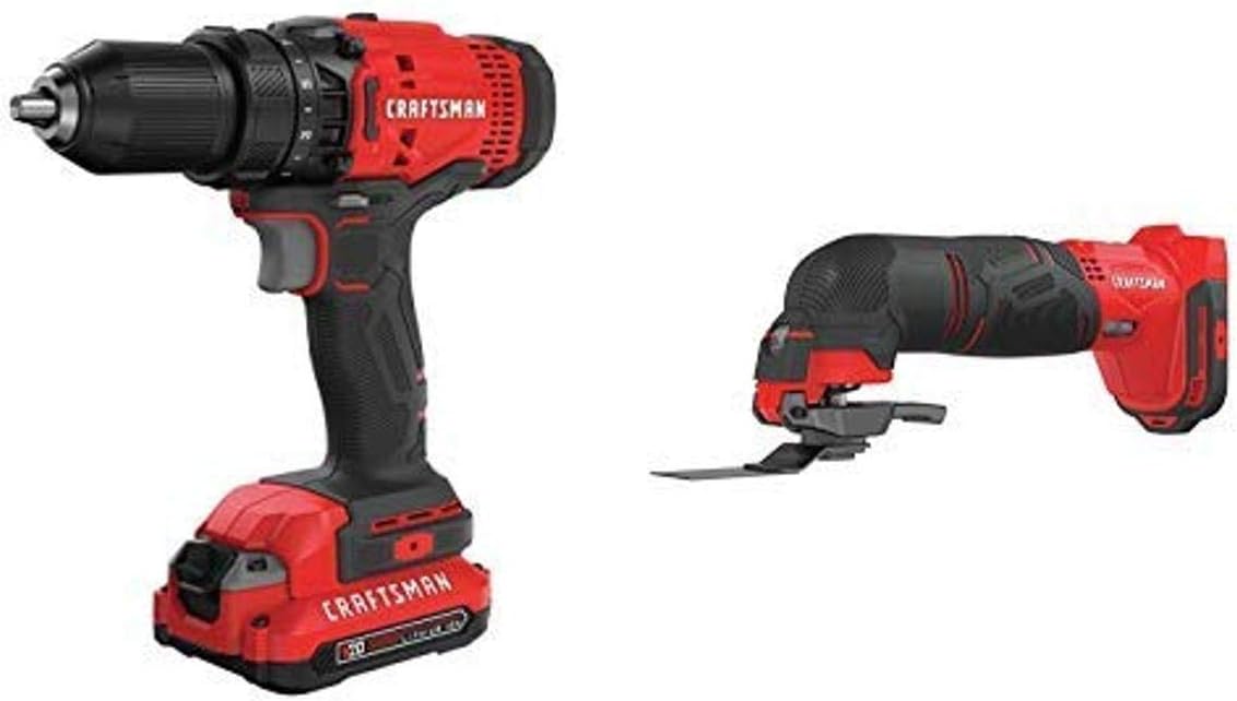 CRAFTSMAN V20 Cordless Drill/Driver Kit with Oscillating Tool