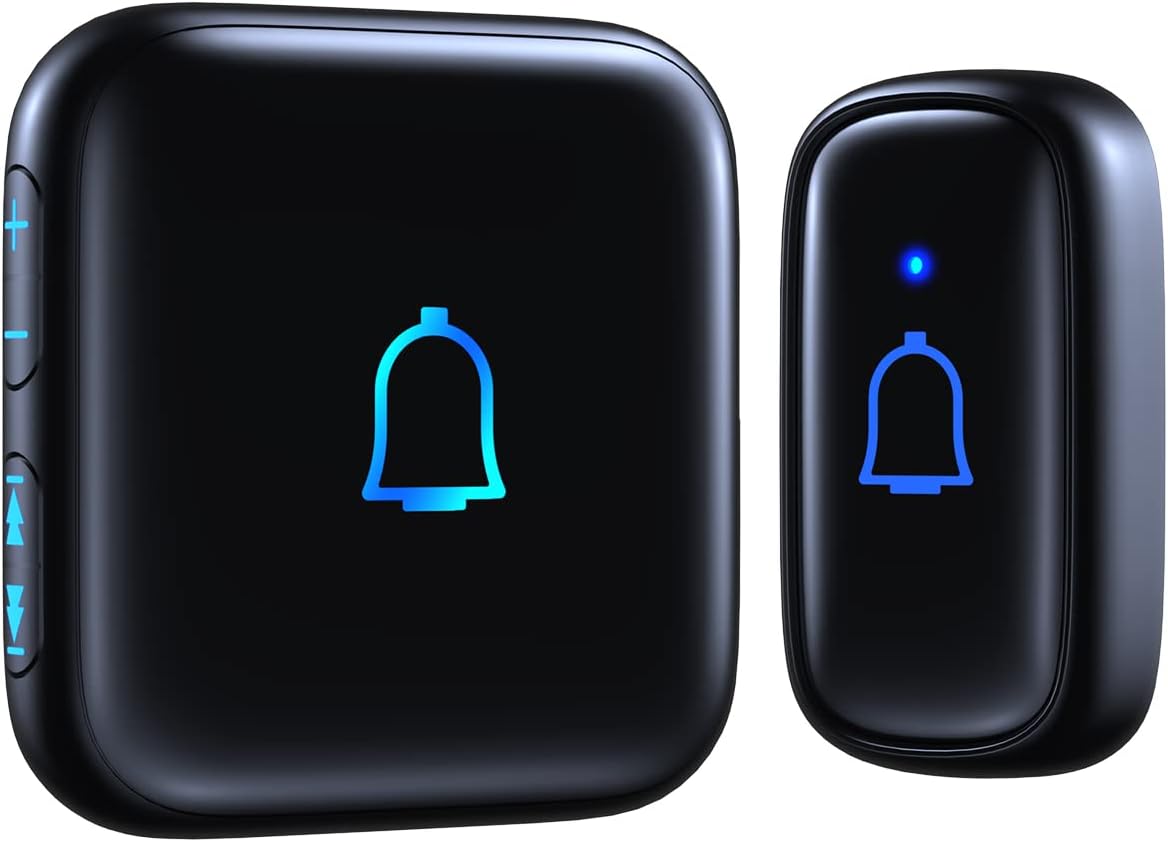 LeadGo Wireless Doorbell 1000ft Range | 56 Chimes | 115dB Volume