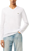 Men's Long Sleeve V-neck Pima Cotton Tee - Soft Everyday Fit