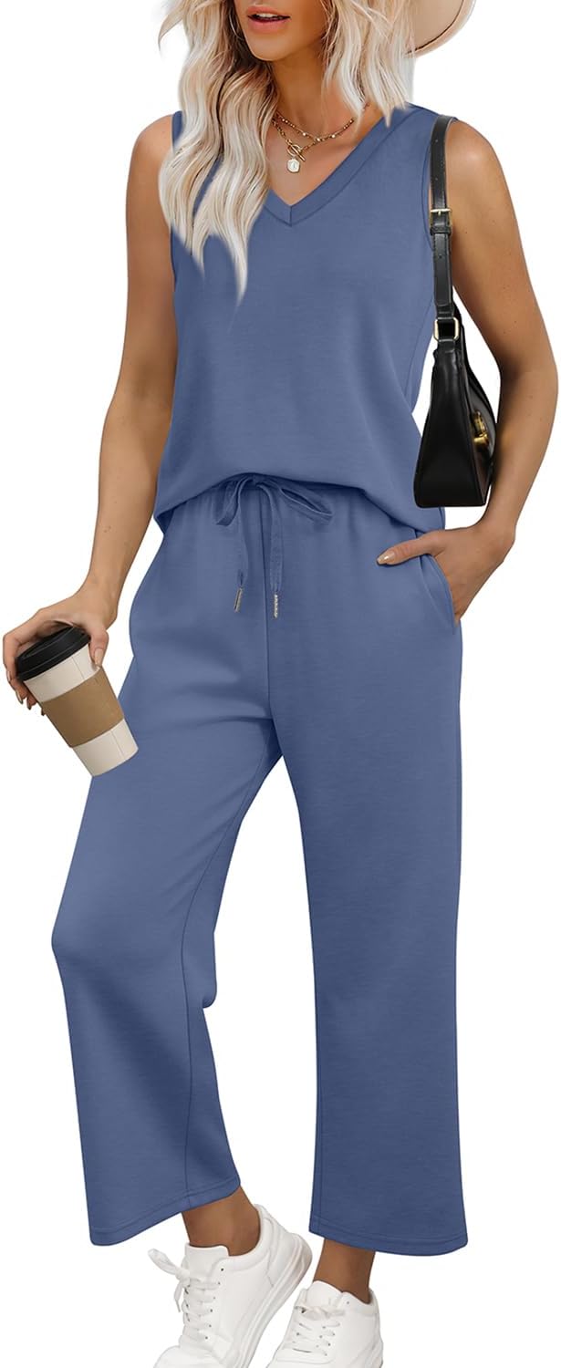 WIHOLL Two Piece Set for Women Summer Outfits Vacation Trendy
