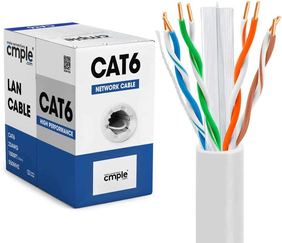 Cat6 Cable 1000ft Bulk Ethernet Wire for Fast Networking